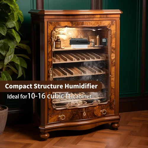 Miniatura 6 de Briidea Humidificador eléctrico para gabinetes de 10 a 16 pies cúbicos, ajustable de 30% a 80% de RH, control preciso de temperatura y humedad