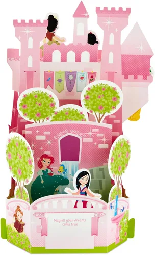 Miniatura 3 de Hallmark Paper Wonder - Tarjeta de cumpleaños desplegable de princesa de Disney para niños (castillo)