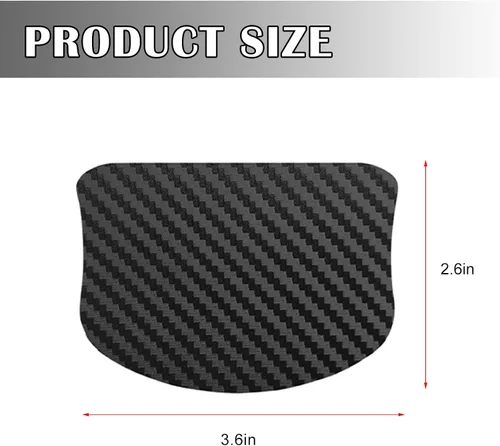 Miniatura 2 de kingsea 4 protectores de arañazos para manija de puerta de automóvil, textura magnética extraíble de fibra de carbono 3D, textura de fibra