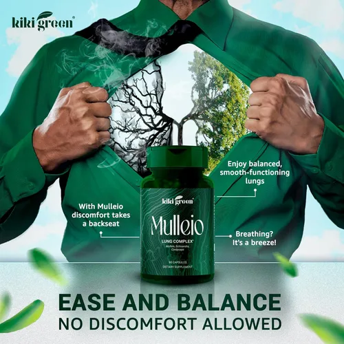 Miniatura 4 de KIKI Green Mulleio Cápsulas de salud pulmonar: suplemento de hierbas veganas para limpieza, mejor función, apoyo respiratorio - gordolobo