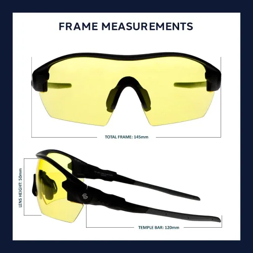 Miniatura 4 de PS PHILLIPS SAFETY PRODUCTS INC. Gafas de tiro modelo Geardo - Protección ocular para campo de tiro para hombres y mujeres Amarillo