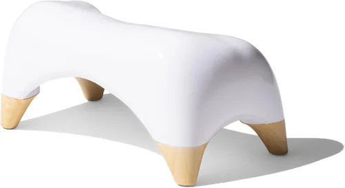 Miniatura 12 de TUSHY Ottoman - Taburete de inodoro original de primera calidad para tu baño, diseño moderno y elegante, 9.5 pulgadas, blanco / bambú, alto blanco