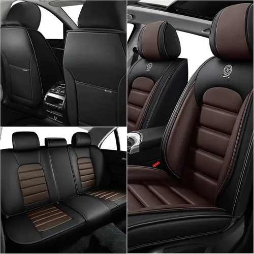 Miniatura 2 de Fundas de asiento de cuero para Nissan Murano 2003-2026, Protectores de asiento compatibles con airbag, Fundas de asiento automotrices impermeables