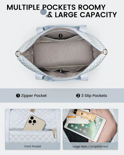 Miniatura 4 de LOVEVOOK Bolsa de viaje para mujer, con compartimento para zapatos, Azul