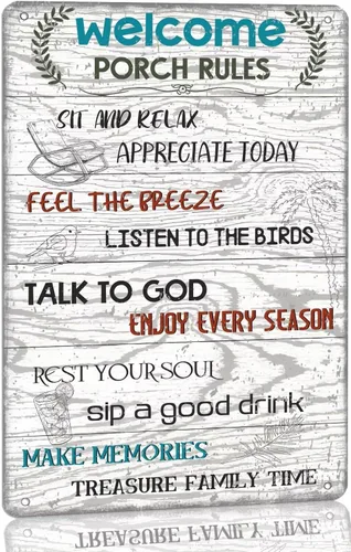 Miniatura 11 de Letrero de metal vintage con texto en inglés «My Happy Place Bar Open To Good Times & Good Friends», letreros divertidos de cerveza para el hogar