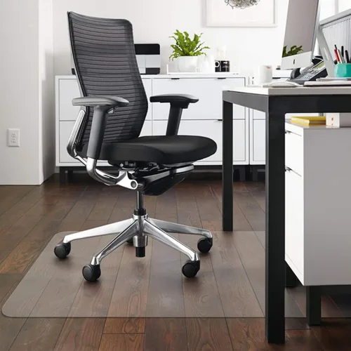 Azadx Tapete para silla de oficina para suelo de madera dura, transparente para un fácil deslizamiento y protección, protector de suelo para debajo