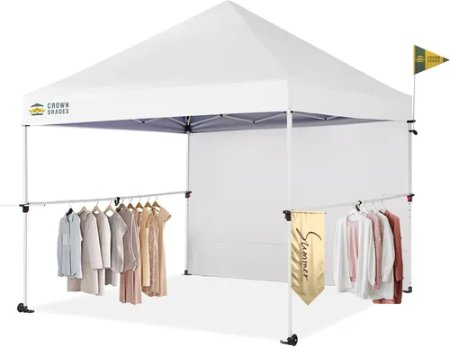 Miniatura 9 de CROWN SHADES Tienda de campaña comercial desplegable de 10 x 10, configuración patentada de un empuje, tienda de campaña de proveedor resistente, 1