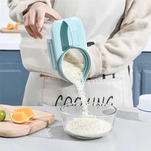 Miniatura 5 de Dispensadores de cereales Envases de harina de soja Caja de almacenamiento de arroz Dispensador de cereales Dispensador hermético Recipientes