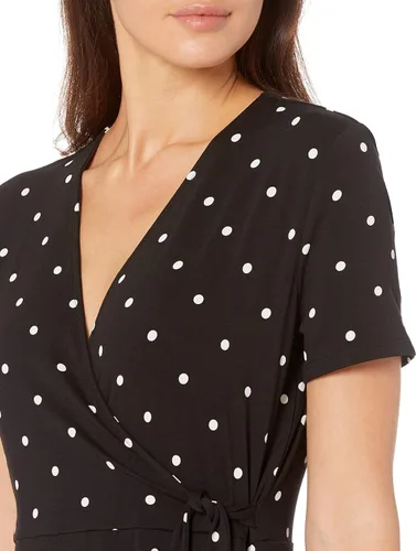 Miniatura 5 de Tienda Essentials - Vestido de manga corta para mujer, estilo cruzado falso