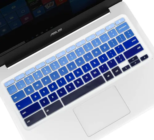 ASUS Chromebook Funda para teclado - 14" CX1/Flip C434/C433, piel y funda, color azul degradado azul (Gradual Blue)