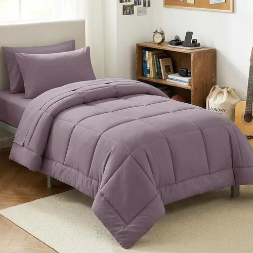 Miniatura 69 de CozyLux Juego de edredón tamaño King, color verde oliva, 7 piezas en una bolsa, edredón verde tamaño King, juegos de ropa de cama para todas
