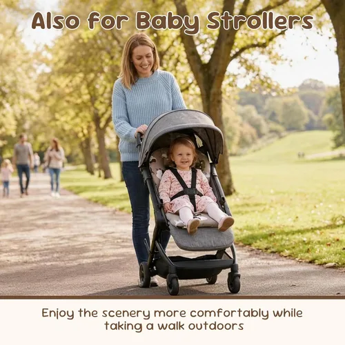 Miniatura 7 de Cojín para silla alta, cojín para silla de bebé, cojín de asiento de bebé, suave y cómodo, ligero y transpirable, hace que el bebé se sienta más