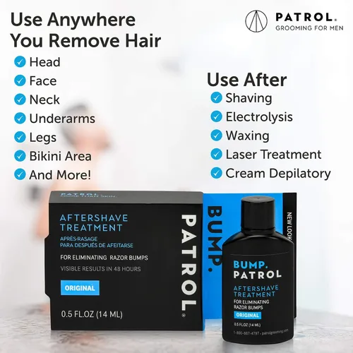 Miniatura 3 de Bump Patrol - Suero de tratamiento para después del afeitado de fórmula original, tapón de afeitado y tratamiento para el cabello encarnado
