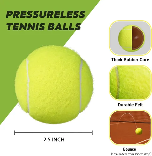 Miniatura 2 de INSUM Bulk Tennis Balls for Beginner – 20/30/60/120 Pack High Elasticity Practice Tennis Balls with Mesh Bags, Portable for Pet Dog Outdoor Playing