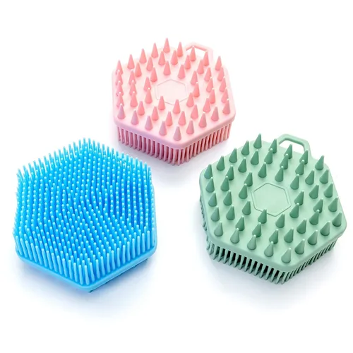 Miniatura 35 de Cepillo sensorial prémium para niños o autismo, limpiador corporal de silicona suave, 2 en 1, cepillos sensoriales para terapia ocupacional, esponja