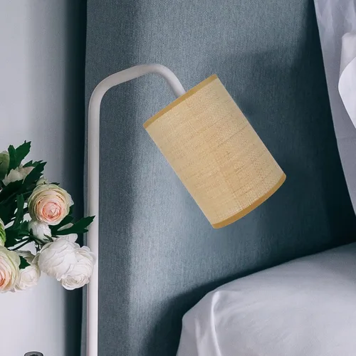 Miniatura 5 de Angoily Pantalla de lámpara de ratán tejida para lámparas de pie de mesa, pantalla de tambor rústica para decoración del hogar, accesorio