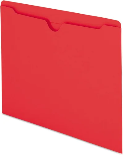 Miniatura 2 de Smead Chaqueta archivadora, pestaña de corte recto reforzada, plana, sin expansión, tamaño carta, rojo, 100 por caja (75509)