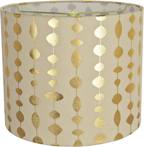 Miniatura 19 de Aspen Creative 31090A pantalla para lámpara de araña de transición con forma de cilindro en color beige, 12 pulgadas de ancho (12 x 12 x 10 pulgadas)