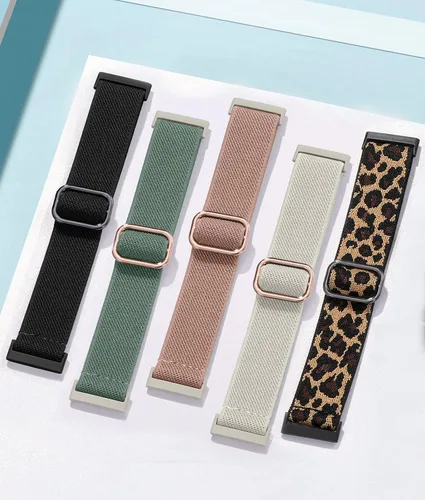 Miniatura 6 de Paquete de 10 correas para Fitbit Versa 3/Fitbit Versa 4 Band/Fitbit Sense bandas para hombres y mujeres, correa elástica ajustable de nailon