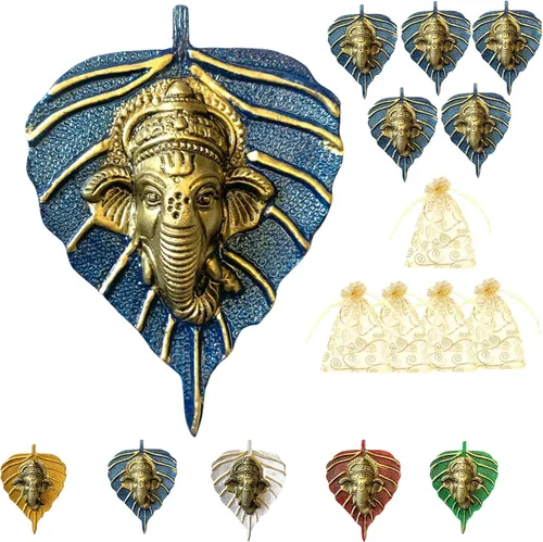 LOVENSPIRE Metal Leaf Ganesha Wall Hanging Decor for Home, Living Room, Office – Decorative Indian Art Showpiece for Housewarming, Diwali