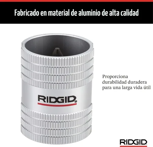 Miniatura 7 de RIDGID 29983, escariador interior/exterior de cobre y acero inoxidable modelo 223S de 1/4" a 1-1/4" para tubos y tuberías, pequeño