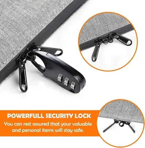 Miniatura 5 de OZCHIN - Bolsas a prueba de olor, estuches de 11 x 8 pulgadas con cerradura con combinación
