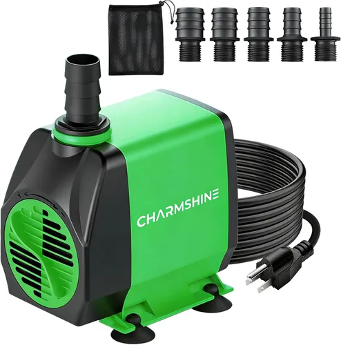 Miniatura 10 de Bomba de agua sumergible para acuarios 396 GPH 20 W [2026 actualizada] Bomba de fuente hidropónica para estanque de peces de 1500 L/H Bomba de agua