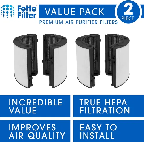 Miniatura 2 de Fette Filter - 2 filtros Premium Combi 360 Glass True Hepa Compatible con Dyson Pure Air Purfier Modelo PH01 PH02 PH03 PH3A PH04 TP06 HP06 TP07 HP07
