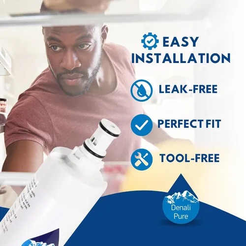 Miniatura 6 de Paquete de 2 filtros de agua de repuesto para refrigerador Whirlpool ED5VHGXML13, compatible con cartucho de filtro de agua para refrigerador