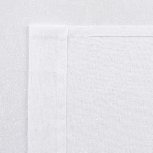 Miniatura 7 de DWCN - Cortinas de gasa transparente, estilo lino, con ojales, diseño de lino, para sala de estar, juego de 2 paneles Blanco