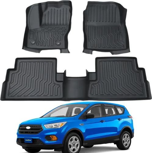Miniatura 9 de Alfombrillas de goma para auto para todo clima compatibles con Chrysler 300 AWD 2011-2023 (No para RWD) y Dodge Charger 2011-2022, juego completo