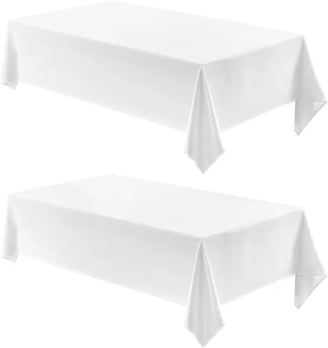 Miniatura 11 de Veblandy Mantel rectangular impermeable de 60 x 104 pulgadas, mantel texturizado de lino, resistente a las manchas y a las arrugas, lavable, mantel