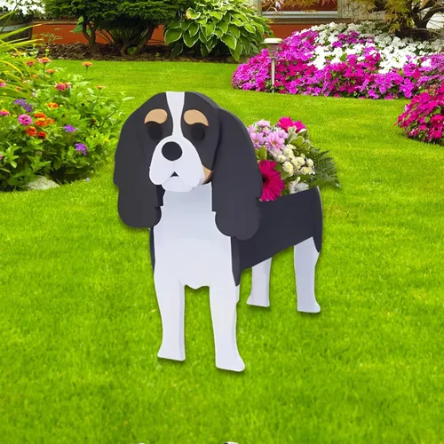 Miniatura 10 de Maceta de Perro English Springer Spaniel, Macetas de Plantas, Bonita Maceta de Jardín para Perros, Macetas de Perro Regalos de Cumpleaños