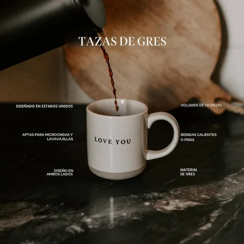 Miniatura 2 de Sweet Water Decor Las mejores tazas de café de gres para mamá - 14 onzas, lindas tazas de café para bebidas calientes y frías - Aptas