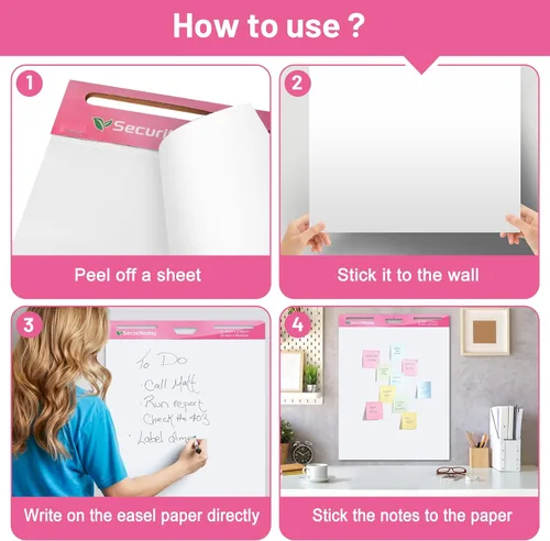 Miniatura 5 de Almohadilla de caballete pegajoso – Papel de 20 x 23 pulgadas para profesores, súper adherencia y resistente a las sangrado, papel de caballete