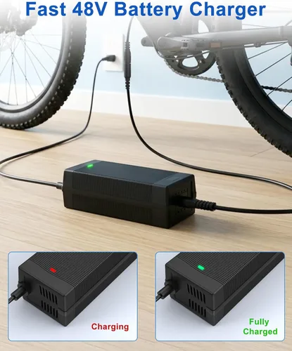 Miniatura 4 de WUKUR Cargador de batería Ebike de 54.6 V 2 A para batería de litio de 48 V, 5 conectores compatibles con Lectric XP 2.0/3.0, Ecotric City/Beach