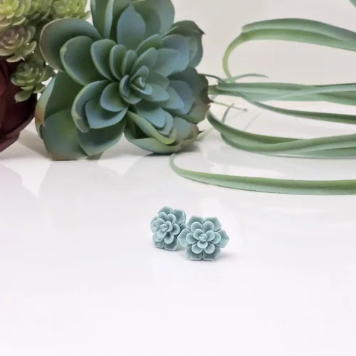 Miniatura 5 de Aretes hipoalergénicos de suculentas Pretty Smart para orejas sensibles