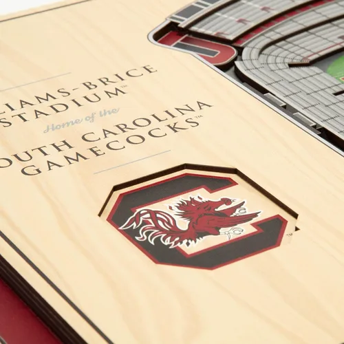Miniatura 5 de YouTheFan NCAA South Carolina Gamecocks Arte de Pared 3D StadiumView de 5 Capas - Estadio Williams-Brice
