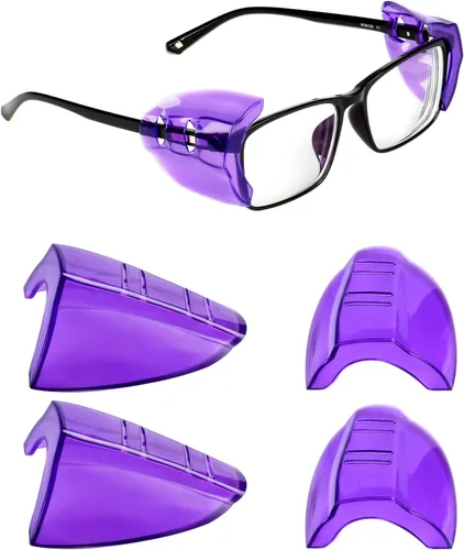2/4 pares de protectores laterales para lentes graduados, protectores laterales flexibles para lentes graduados, se adaptan a anteojos pequeños a