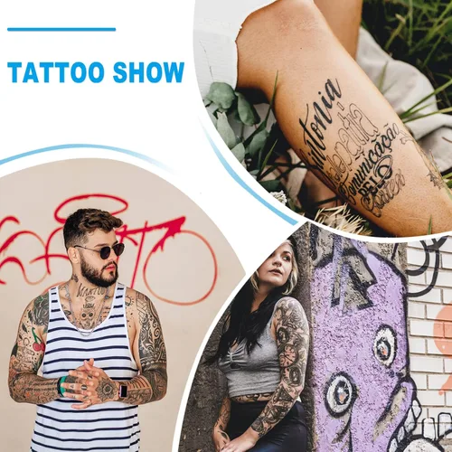 Miniatura 7 de Emalla 10 piezas de práctica de tatuajes de piel falsa de 7.4 x 5.6 pulgadas, piel falsa de doble cara para practicar y tatuar, práctica de tatuajes