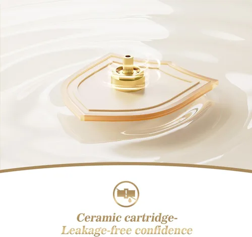 Miniatura 6 de Phiestina FH01-BG-V - Grifo de lavabo de baño de oro cepillado, un solo agujero, grifo alto de baño de una sola manija, con drenaje desplegable