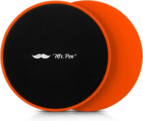 Miniatura 9 de Mr. Pen Deslizadores centrales para entrenar – Paquete de 2 discos deslizantes de entrenamiento de doble cara Azul