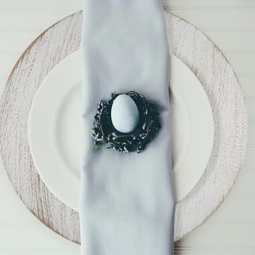 Miniatura 5 de Platos Base Blancos Antiguos de 13", Plato Base Redondo para Platos de Cena, Platos Base Estilo Granja, Platos Base Rústicos para Fiestas, Cenas
