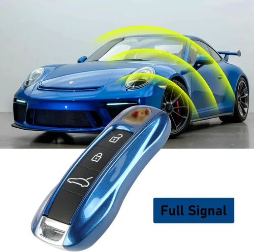 Miniatura 4 de Jaronx 2 fundas para llavero color azul brillante compatibles con Cayenne Panamera 2018-2024/911 Carrera 2020-2024/Taycan 2020-2024, fundas