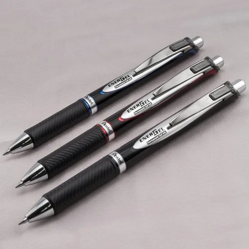 Miniatura 6 de Pentel EnerGel PRO - Bolígrafo de gel permanente, (0.028 in), línea media, archivador y resistente al agua, tinta negra, paquete de 2