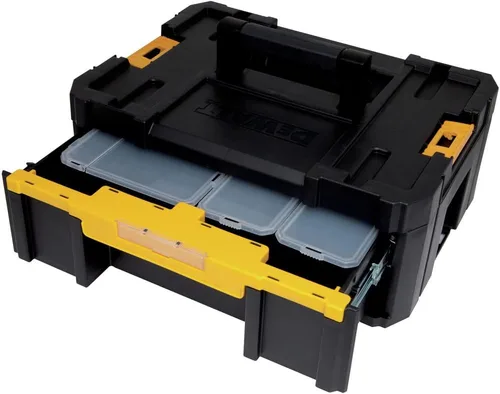 Miniatura 3 de DEWALT Organizador de herramientas, TSTAK III, cajón profundo único, cierres resistentes, compartimentos removibles para herramientas pequeñas