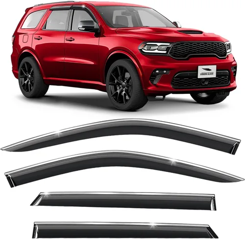 Miniatura 12 de Voron Glass Protectores de lluvia extra duraderos con cinta adhesiva para Jeep Compass 2017-2025, deflectores de ventana, viseras de ventana