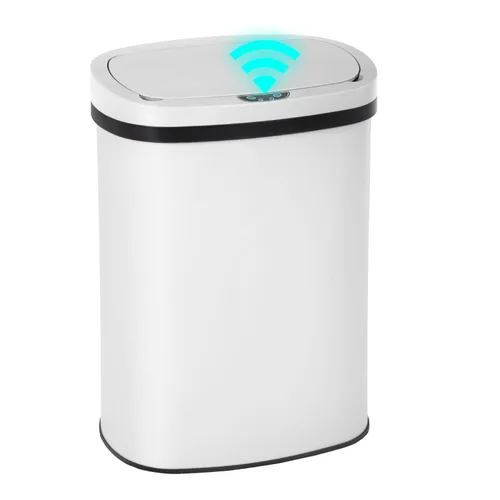 Miniatura 20 de PayLessHere Basurero de 13 galones de acero inoxidable Acero Tapa automática sin contacto con sensor de movimiento Bote de basura de cocina
