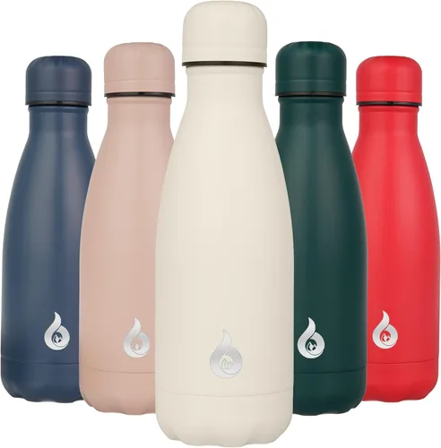 Miniatura 24 de BJPKPK Botella de Agua Aislada 17oz Botellas de Agua de Acero Inoxidable Apta para Lavavajillas Metal Térmica Mantiene Frío y Caliente, Gris Niebla