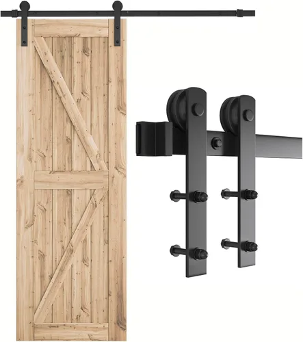 Miniatura 8 de Gancho para puerta Smartstandard deslizante, para puertas de graneros, con forma de "I", color negro, negro